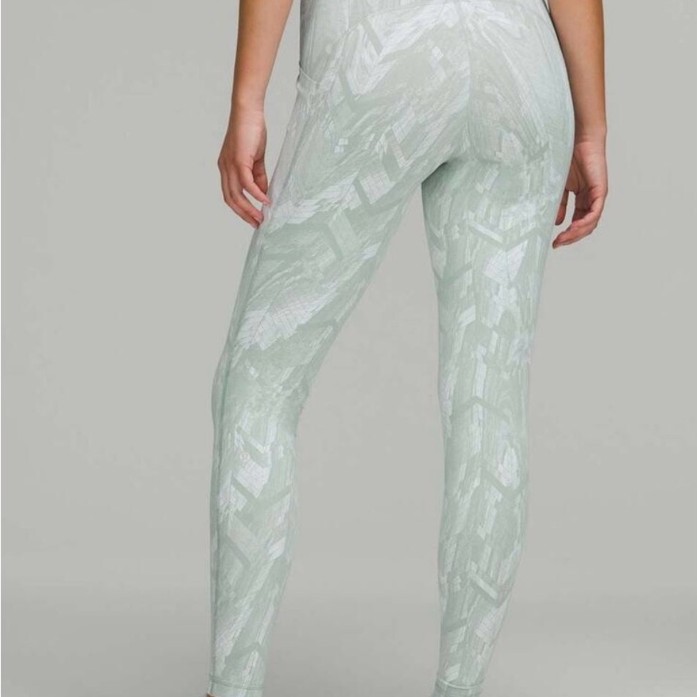 lululemon athletica Mint Patterned Leggings Size 12